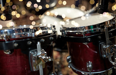 Image showing close up of drums at music studio