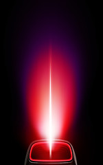 Image showing red flame of a modern torch