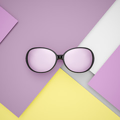 Image showing stylish minimalistic sunglasses