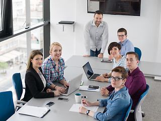 Image showing Business Team At A Meeting at modern office building