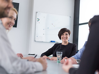 Image showing Business Team At A Meeting at modern office building