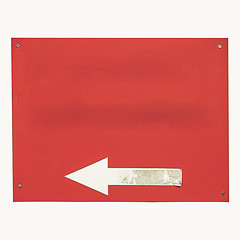 Image showing Vintage looking Direction arrow sign isolated