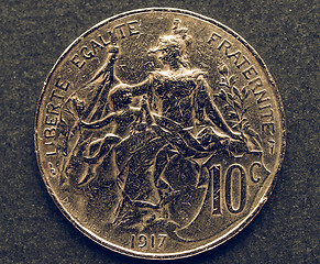 Image showing Vintage France coin