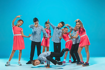 Image showing The kids dance school, ballet, hiphop, street, funky and modern dancers