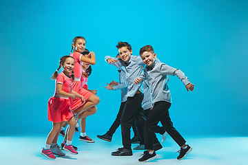 Image showing The kids dance school, ballet, hiphop, street, funky and modern dancers