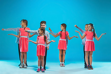 Image showing The kids dance school, ballet, hiphop, street, funky and modern dancers