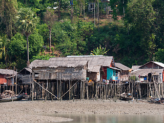 Image showing Village on Kala Island, Myanmar