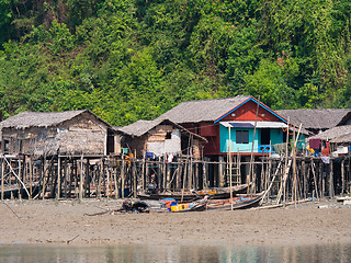 Image showing Village on Kala Island, Myanmar