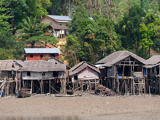 Image showing Village on Kala Island, Myanmar