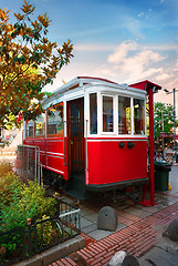 Image showing Red old tram