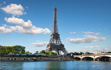 Image showing River and bridge in Paris