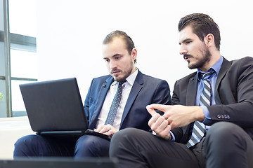 Image showing Corporate business team and manager at business meeting.