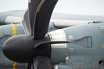 Image showing Detail of military cargo plane