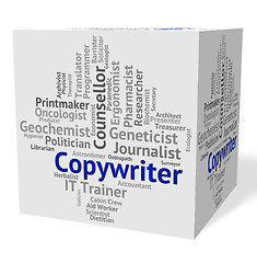 Image showing Copywriter Job Shows Ads Advert And Occupation