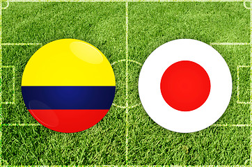 Image showing Colombia vs Japan football match