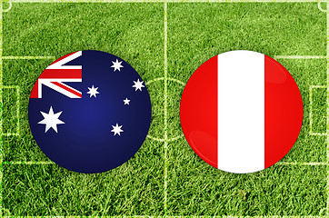 Image showing Australia vs Peru football match