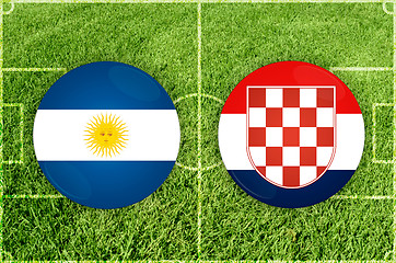 Image showing Argentina vs Croatia football match
