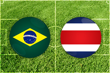 Image showing Brazil vs Costa Rica football match