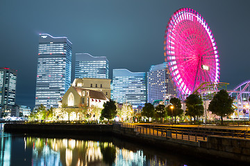 Image showing City skyline in Japan at night