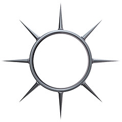 Image showing metal sun symbol