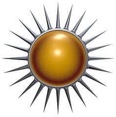 Image showing metal sun symbol