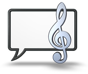 Image showing speech bubble and clef