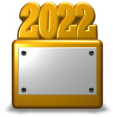 Image showing golden year number