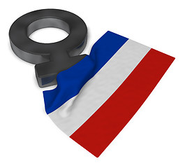 Image showing female symbol and flag of schleswig-holstein