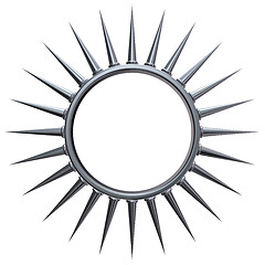 Image showing metal sun symbol