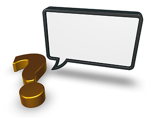 Image showing speech bubble and question mark