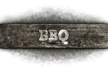 Image showing bbq text on wood