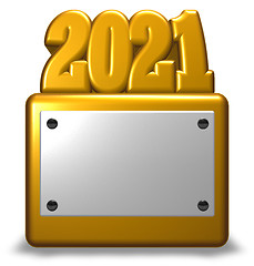 Image showing golden year number