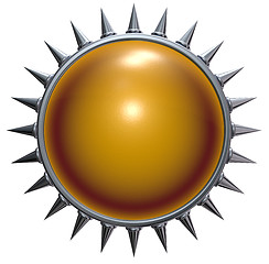 Image showing metal sun symbol