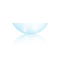 Image showing Contact lens. Side view. Realistic vector illustration