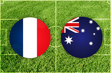 Image showing France vs Australia football match