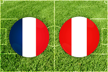 Image showing France vs Peru football match