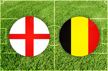 Image showing England vs Belgium football match