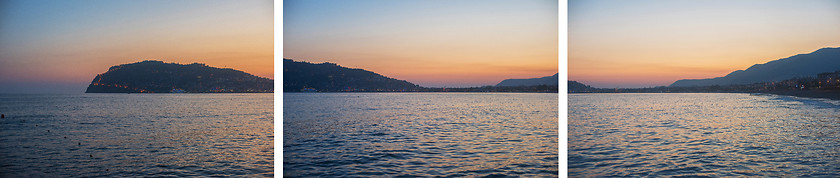 Image showing Alanya in the evening