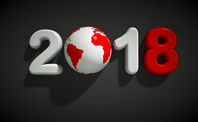 Image showing 2018 new year logo 3d illustration