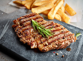 Image showing grilled beef steak and potatoes