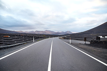 Image showing Vineyards in La Geria, Lanzarote Island