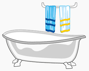 Image showing Bathroom and towel