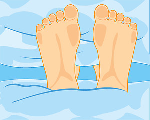 Image showing Legs in beds
