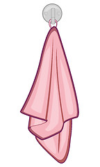 Image showing Rose clean towel