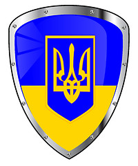 Image showing Flag and sign are Decorated on shield