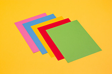 Image showing Isolated of colorful paper in rainbow color