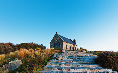 Image showing Lake Tekapo Church. South, canterbury.