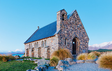 Image showing Lake Tekapo Church. South, canterbury.