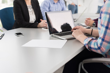 Image showing Business Team At A Meeting at modern office building