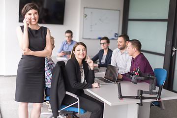 Image showing Business Team At A Meeting at modern office building